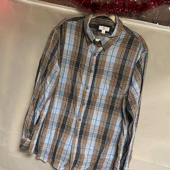 Club Room shirt. Size 2XL BLUE GRAY TAN - Picture 3 of 4